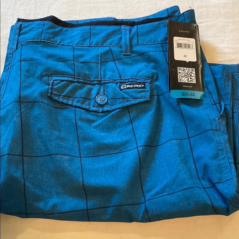 OP Blue and Black Swim Trunks for Aquatic Adventures